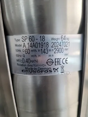 Grundfos Submersible Pump 50hp