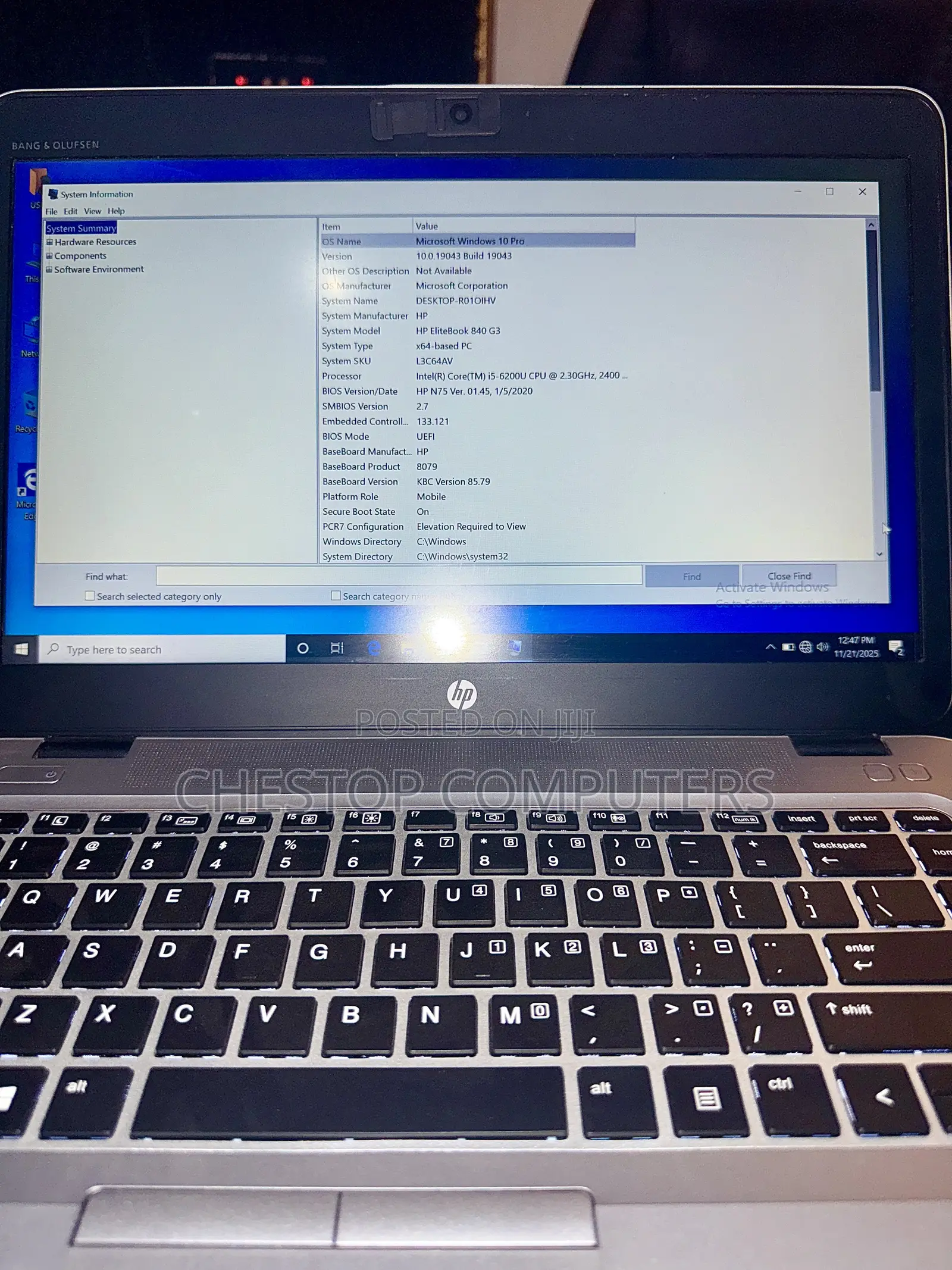Laptop HP EliteBook 840 G3 8GB Intel Core i5 SSD 256GB