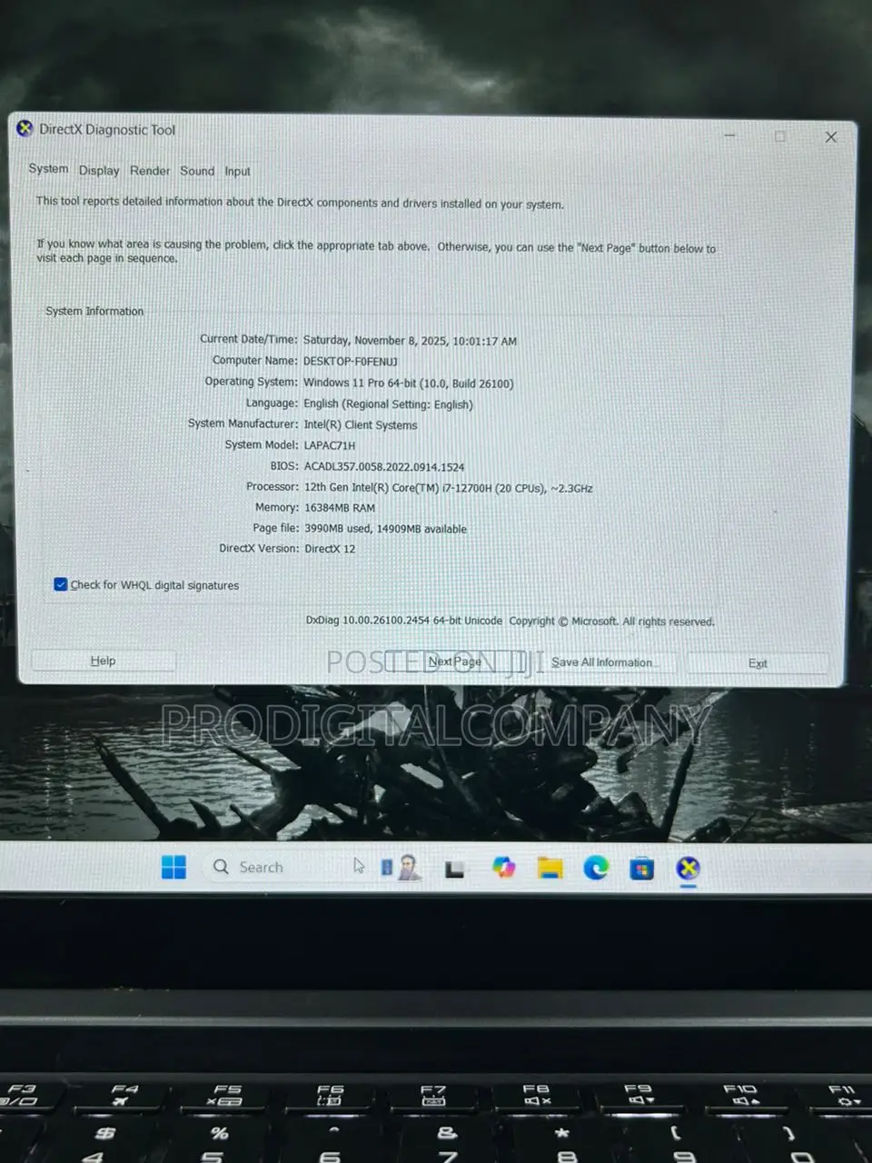Laptop 16GB Intel Core i7 SSD 1T