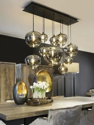 Smoked Glass Multi-Light Pendant