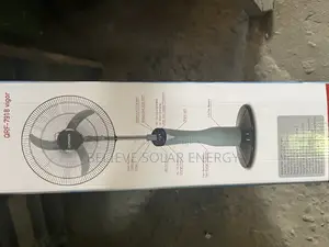 Qasa 18” Rechargeable Fan With Solar Panel