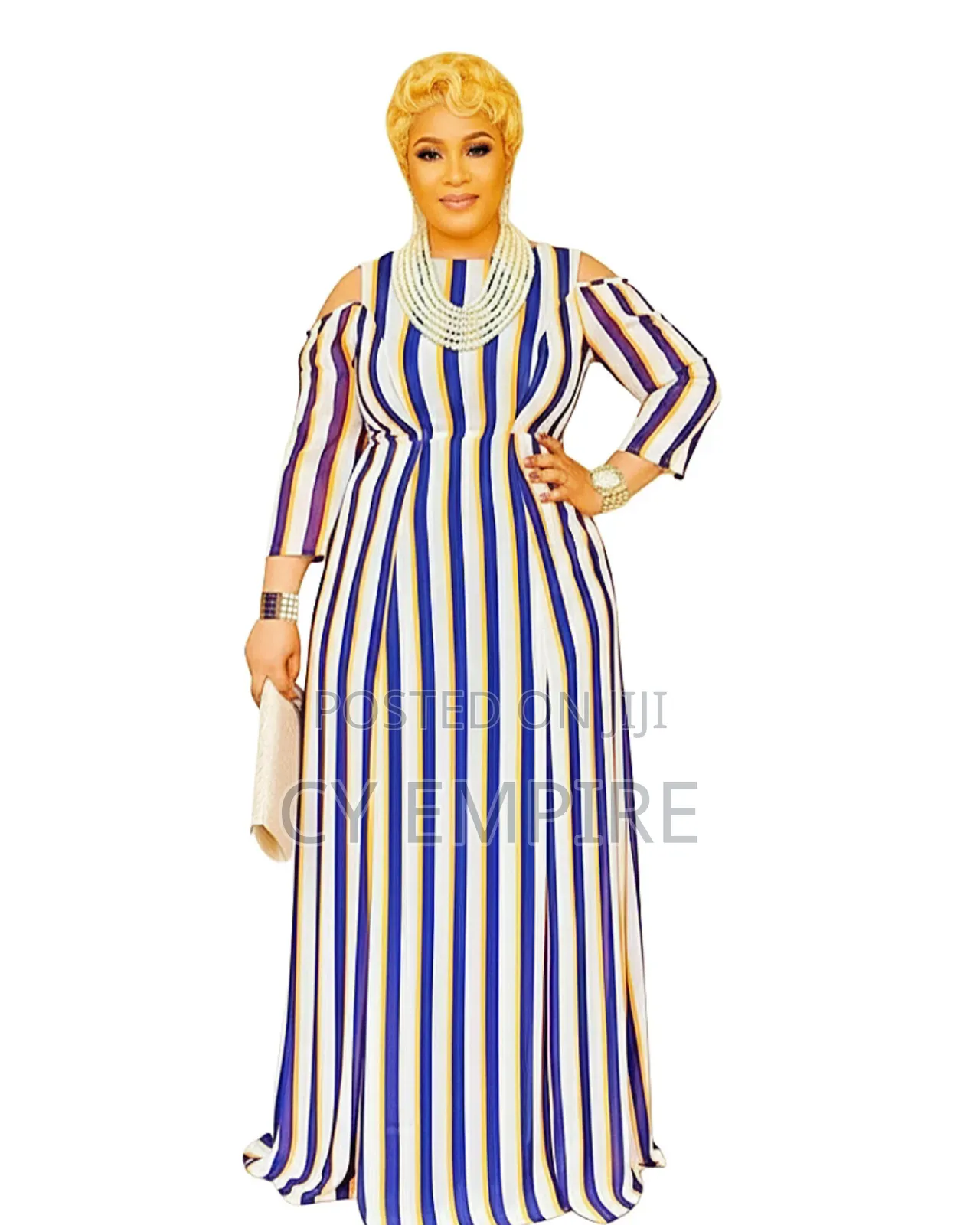 Stripes Chiffon Dress
