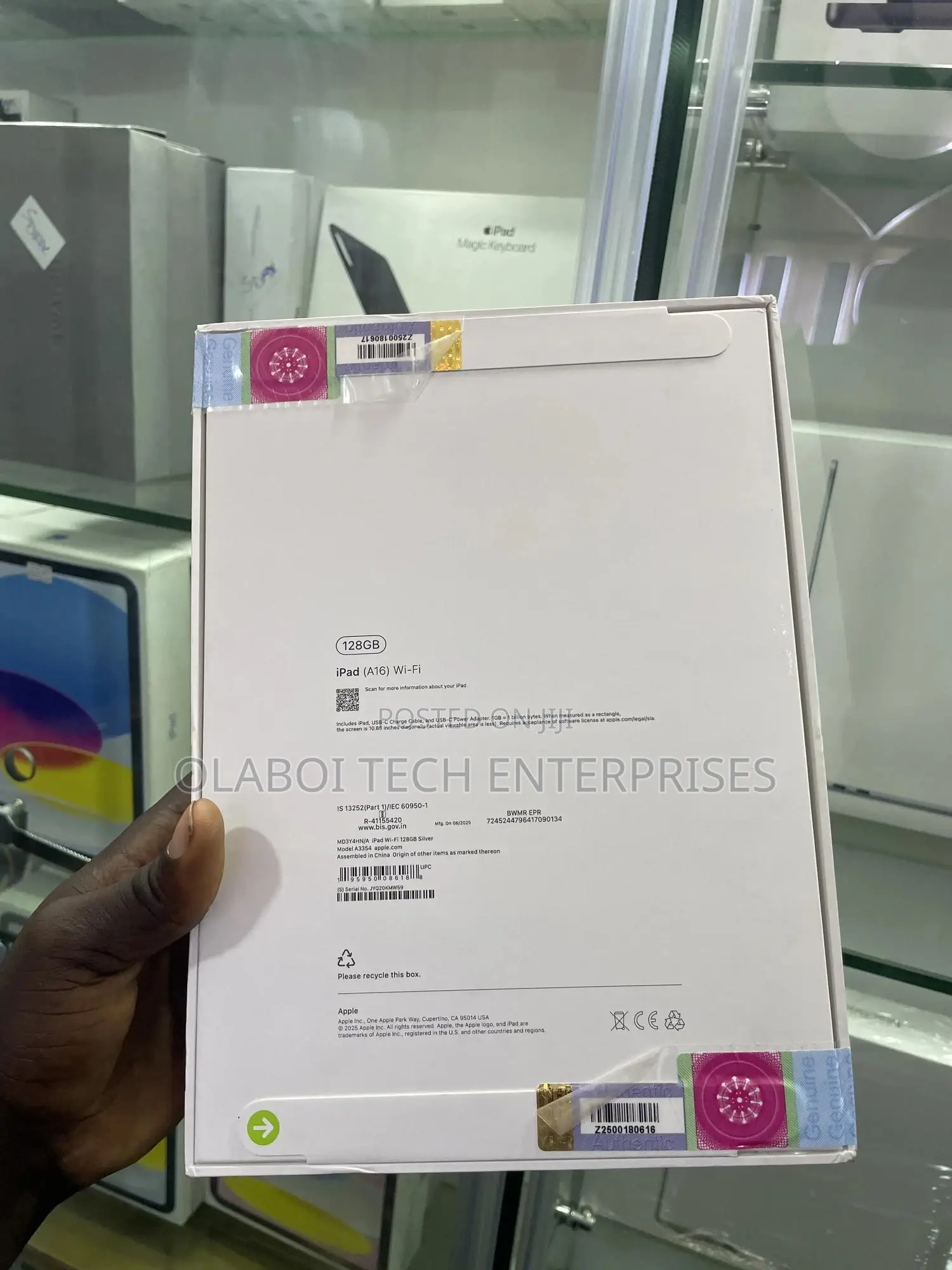 New Apple iPad (2025) 128 GB Silver