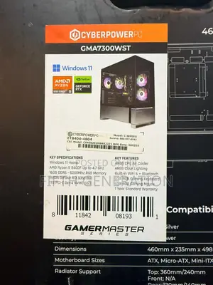 New CyberpowerPC Prebuilt Gaming PC GM 99605 16GB AMD Ryzen 5 SSD 1T