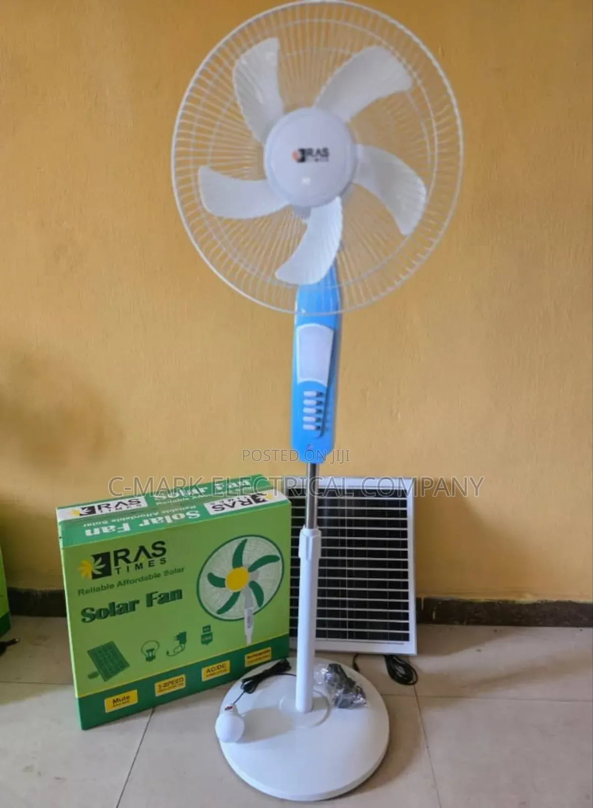 Original Solar Panel Powered Fan Portable
