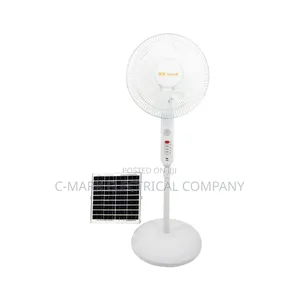 Solar Floor Standing Fan With Strong Wind Remote Control Rechargeable