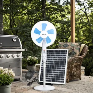 High Quality Solar Floor Standing Fan With Built-in Lifepo4