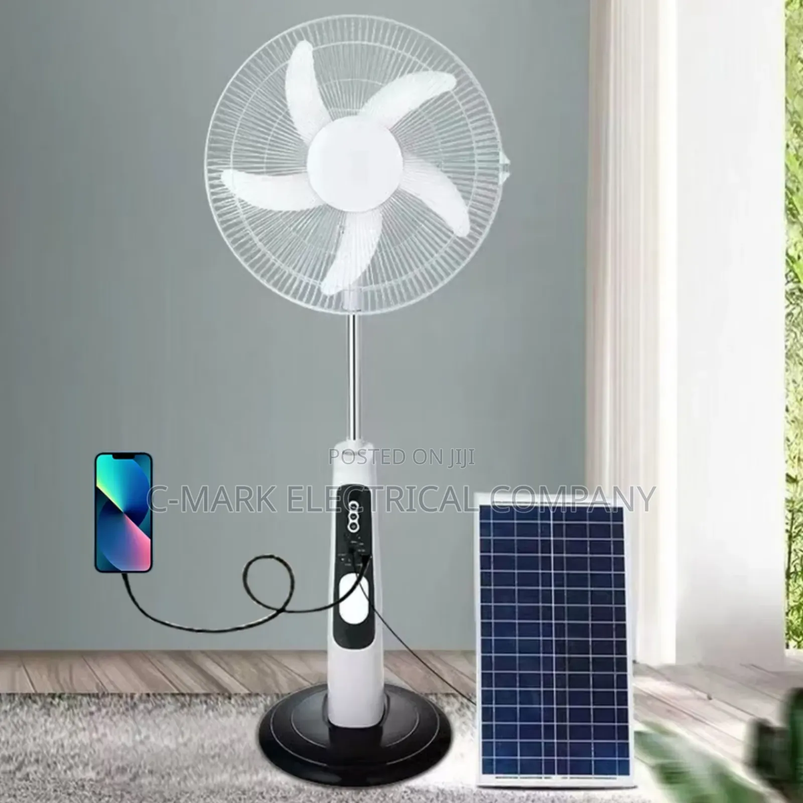 New Arrival Solar Standing Rechargeable Fan With Solar Panel