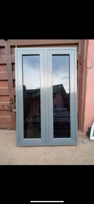 Gray Casement Windows With Burglary and Net