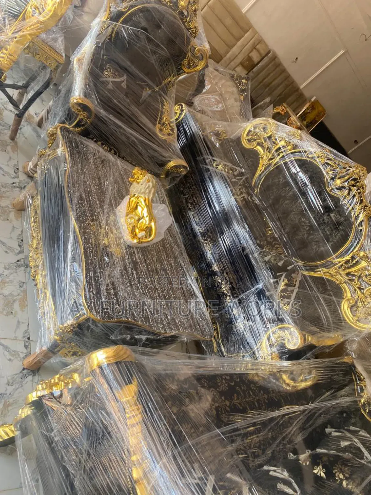 Black And Gold  Royal Sofas