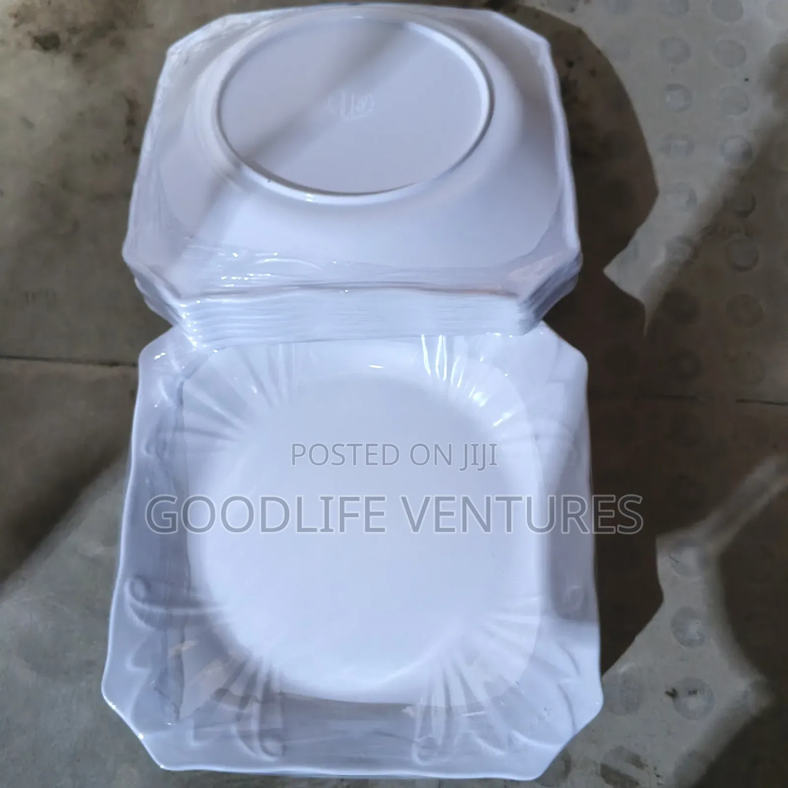 1-Dozen White Unbreakable Plate