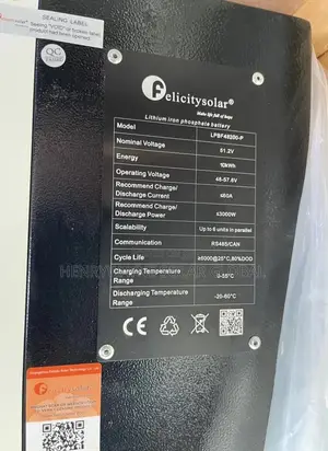 10kwt Felicity Lithium Battery