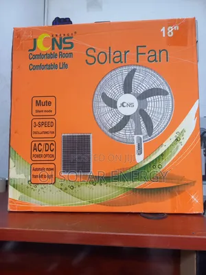 JCNS Solar Rechargeable Fan 18-Inch