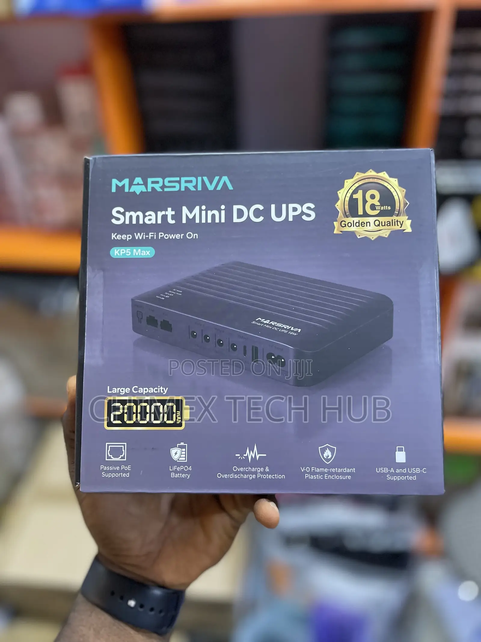 Marsriva Kp5 Max Smart Mini Dc Ups Keep Wi-Fi Power On