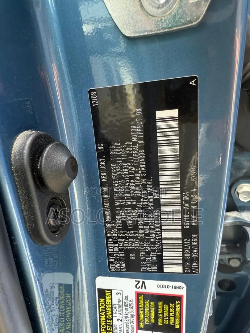 Toyota Venza V6 2011 Blue