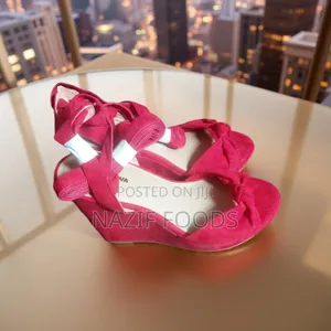 Bella Red Wedge Shoes