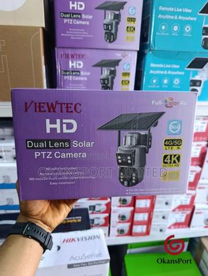 Viewtec Hd Dual-Lens Solar PTZ Camera - Indoor/Outdoor 355°X120° in ...