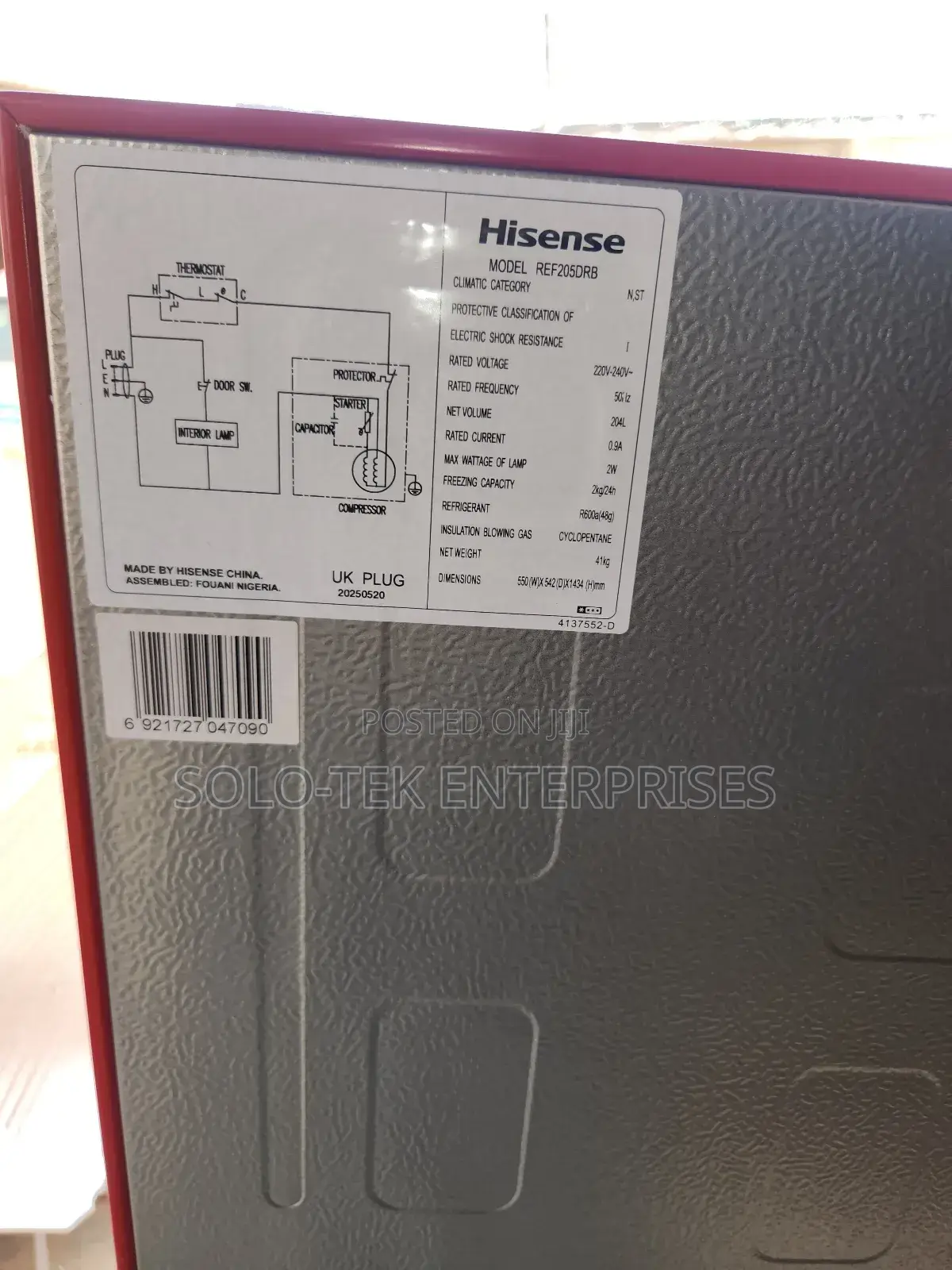 Hisense Fridge 205drb