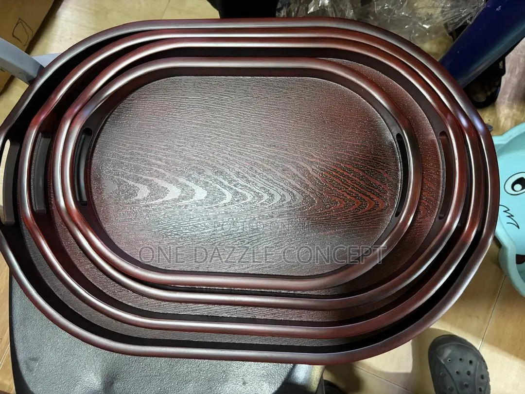 Red Copper Oval Tray