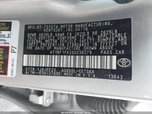 Toyota Camry SE w/Special Edition Pkg (2.5L 4cyl 6A) 2016 Silver