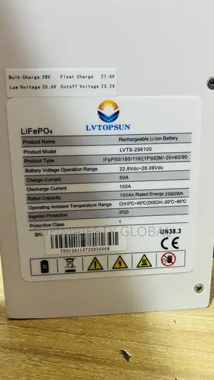 2.5kwh 24v Lvtosun Lithium Battery With 5yrs Warranty