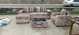 Home Beauty L-Shape Cushing With Center Table