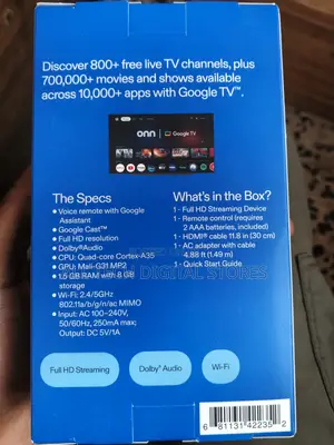 Onn Google Tv Full Hd Streaming Device