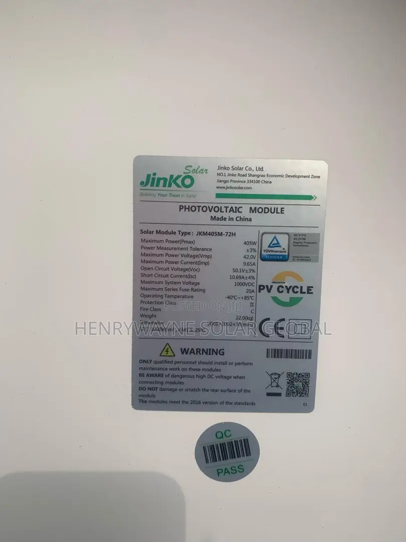 405watts Jinko Solar Panel