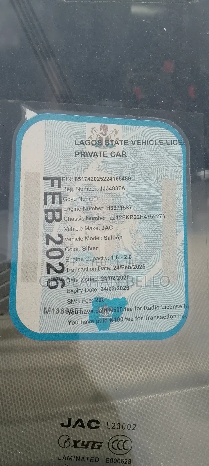 JAC J4 2017 Silver