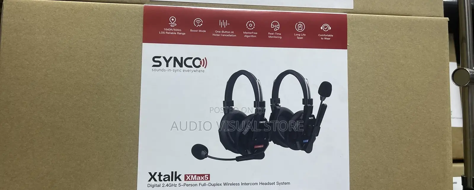 Synco Xtalk Xmax5 Wireless Intercom Headset System Withdual-Ear Design