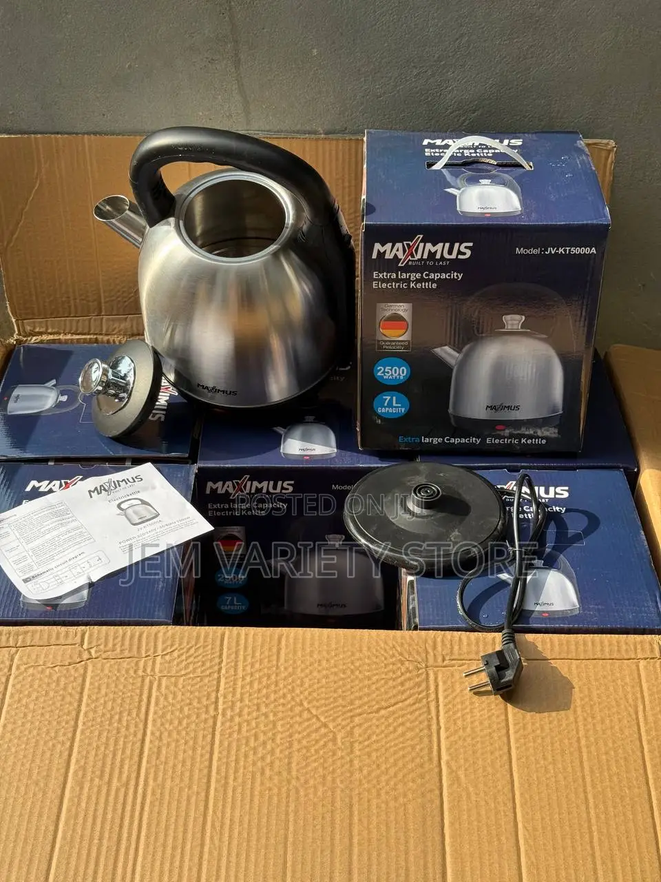 Maximus 2500w Extra Large Capacity Electric Kettle (7l)