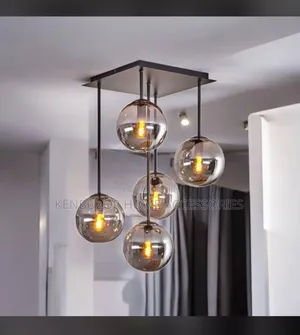 5 Glass Simple Pendant Light Chandelier