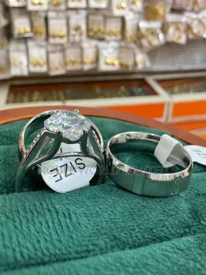 Dazzling Silver Proposal/Wedding Rings Og 6s