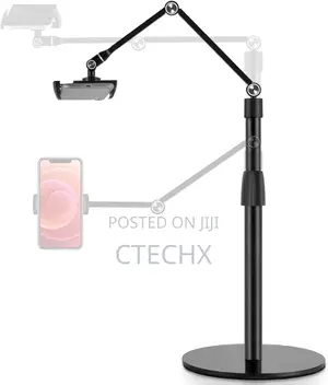 Tablet Phone Overhead Stand, Height 360 Degree Angle Adjustable