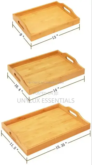 3in1 Wooden Tray Set