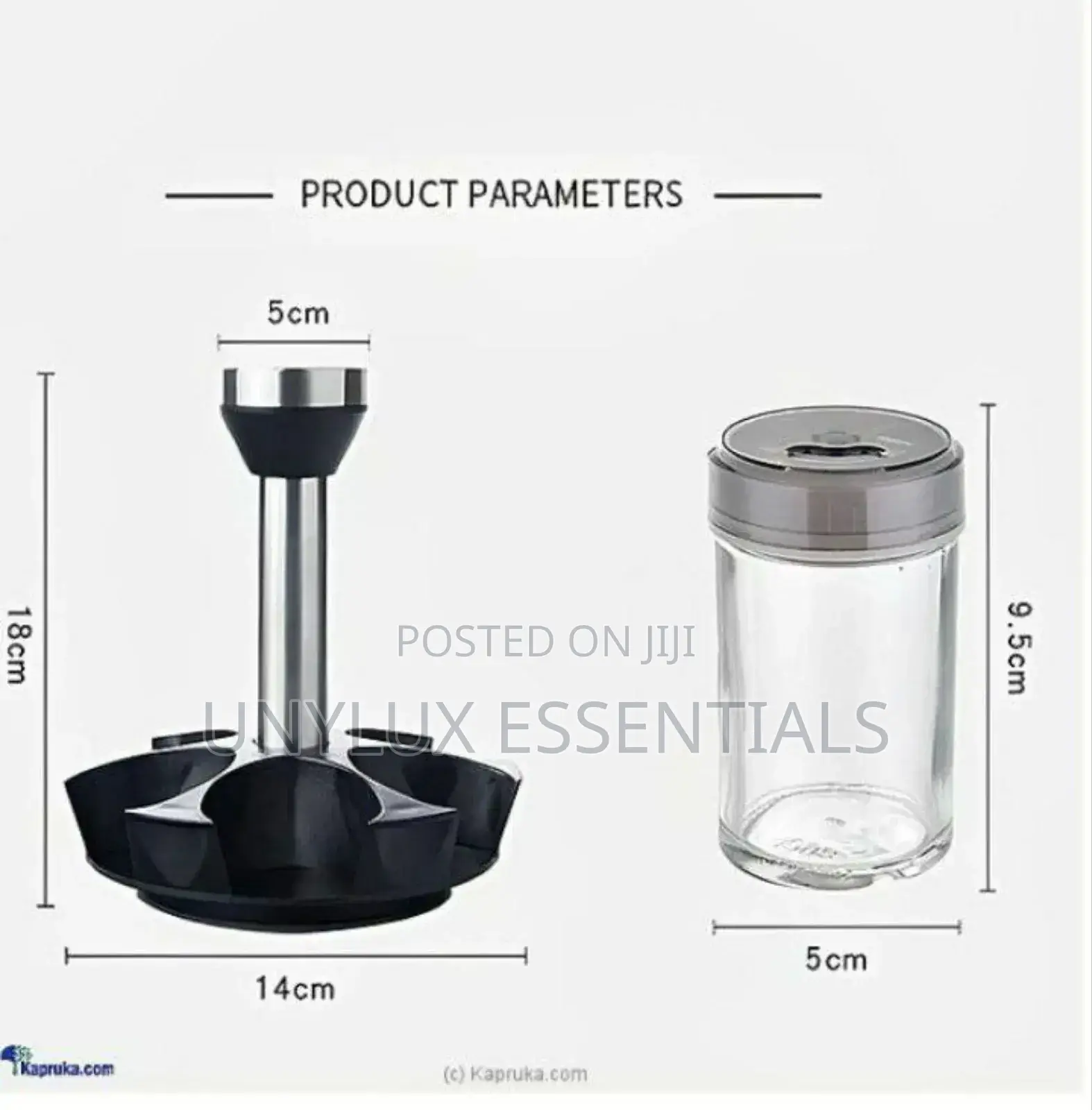 360 Degrees Rotating Spices Rack With 6 Bottles
