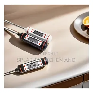 Digital Food Thermometer With Stainless Steel Probe Display