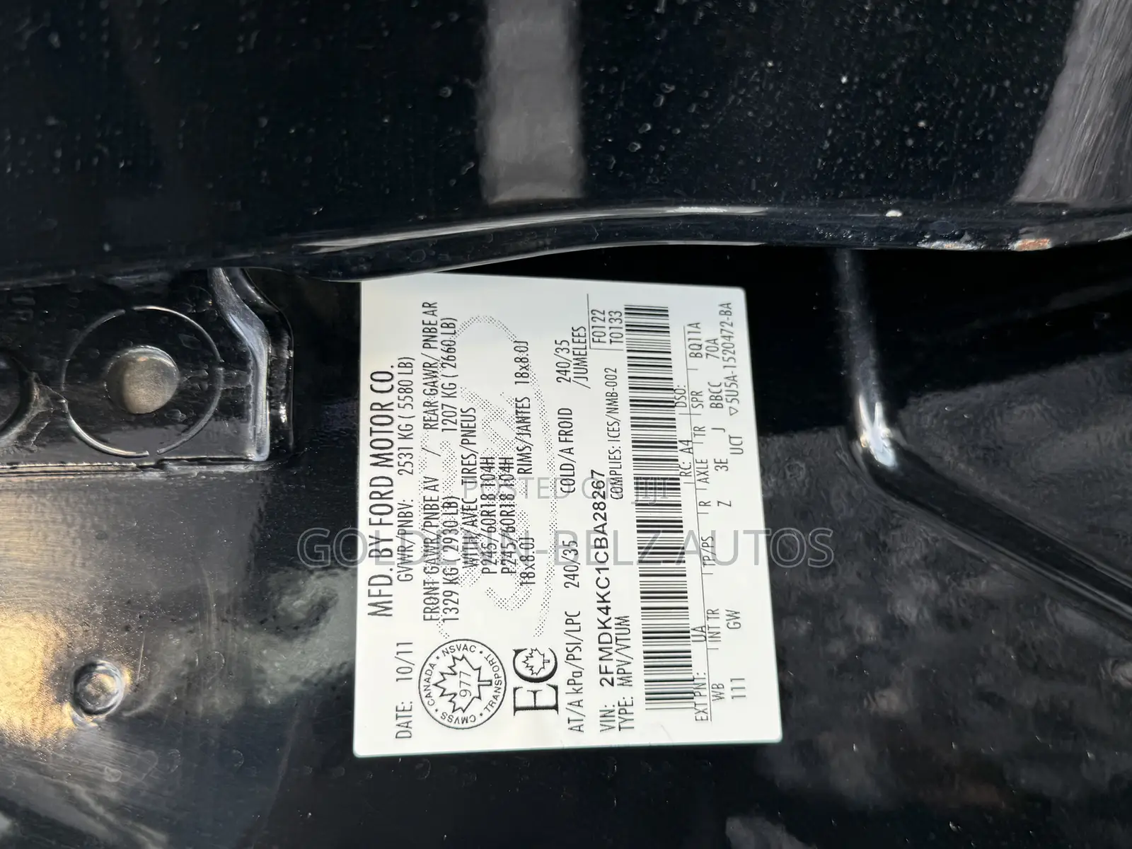 Ford Edge 2012 Black