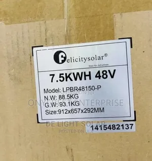 Felicity Lithium Ion Battery 7.5kwh 48v