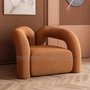 New Modern Fluppy Fabric Single Sofa Chair