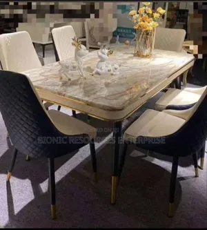 Dining Table Set Marble Top