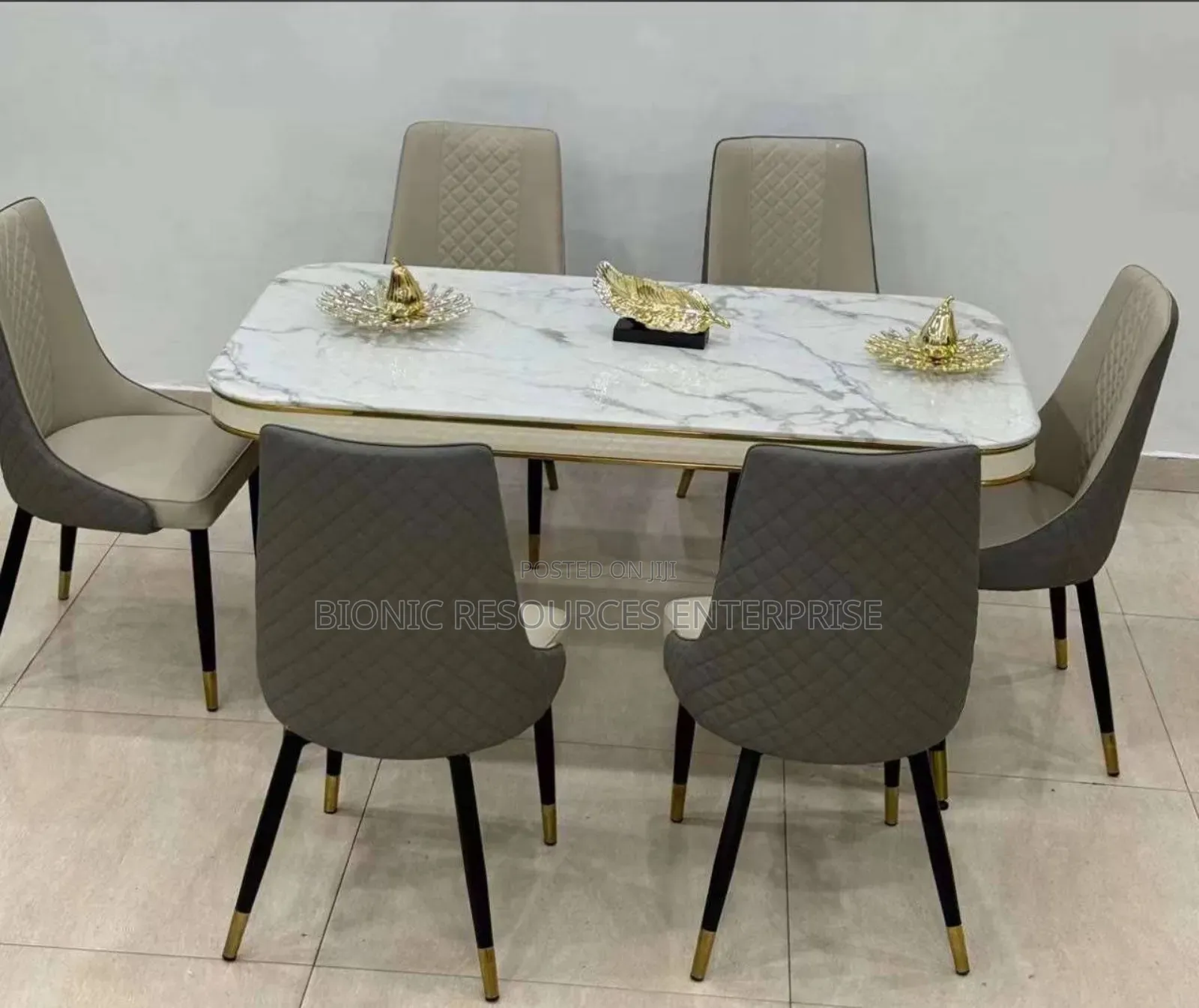 Dining Set With 6 Seaters Marble