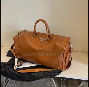 High Quality Luxury Genuine Leather Duffle Bag.