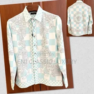 Pure Quality Luxury Men's Shirt Versace Well Banded Package