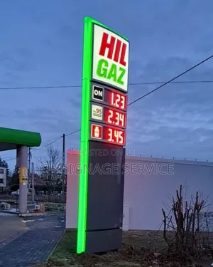 Filling Station Pylon Sign