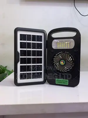 6000mah Capacity Power Portable Solar Fan Led Lamp Rechargeable