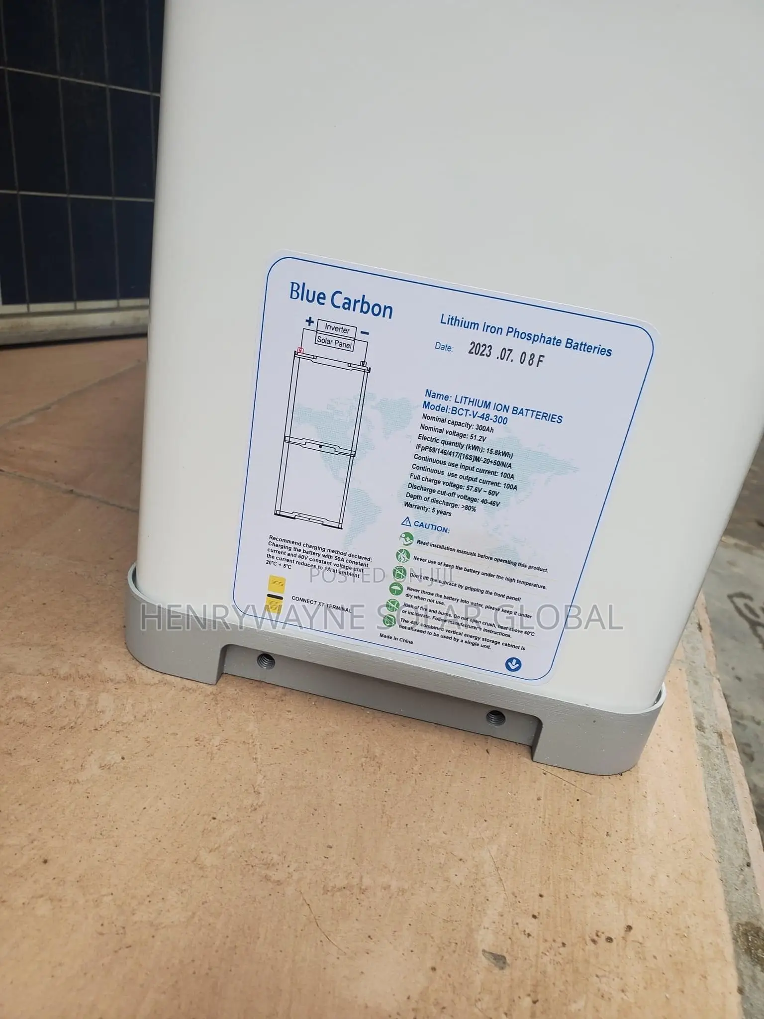 15kwt Blue Carbon Lithium Battery