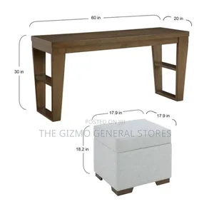 Elena Sofa Table Two Ottomans