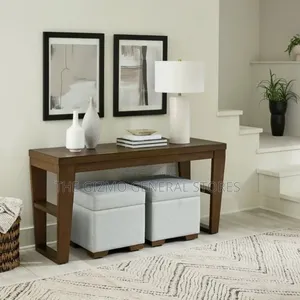 Elena Sofa Table Two Ottomans