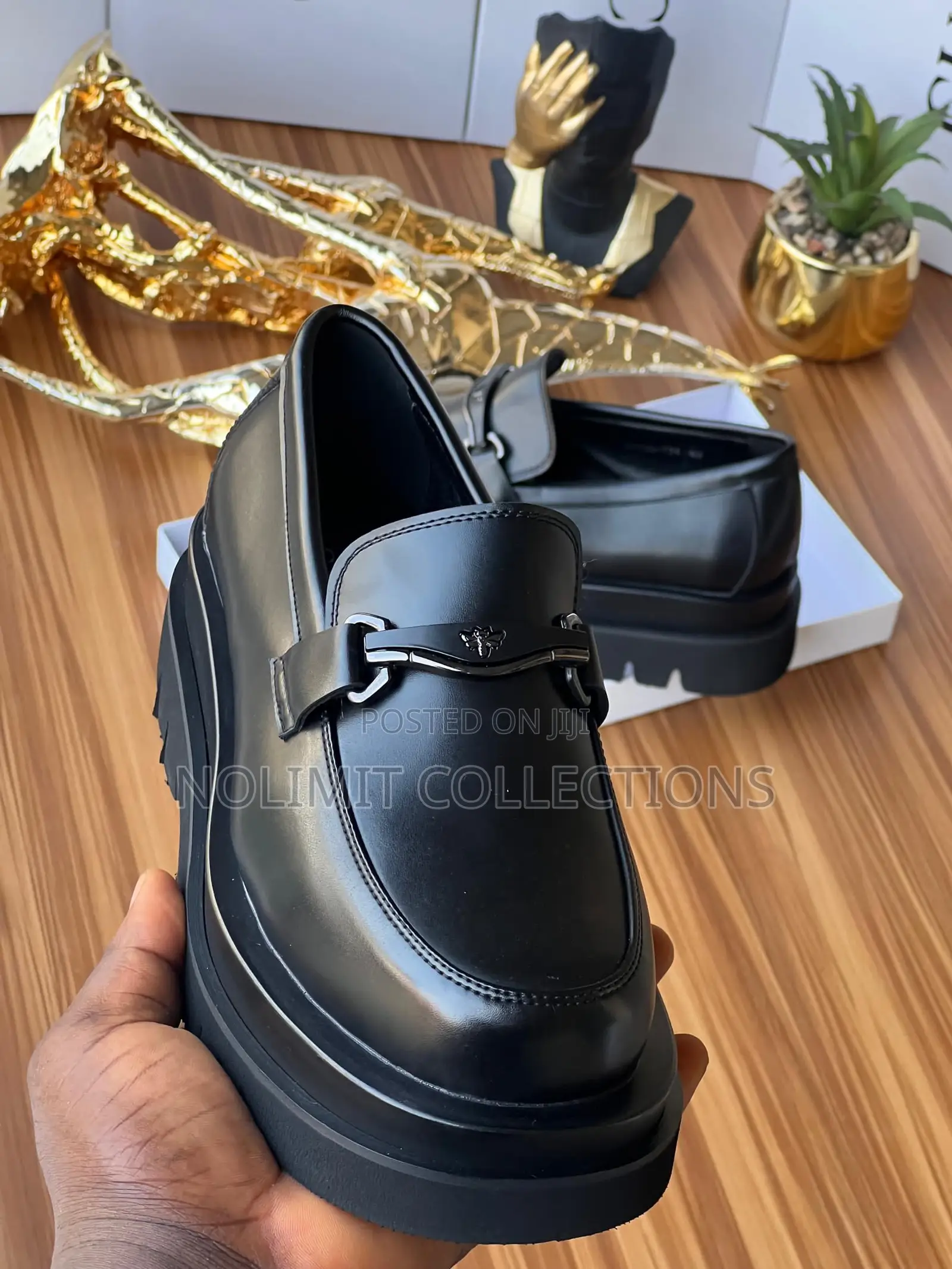 Black Leather Gucci Loafers